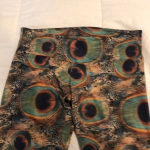 Peacock-print Long Leggings